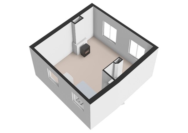 Plattegrond - Gasthuislaan 286, 2611 RC Delft - Gasthuislaan 286_1e_3D.jpg